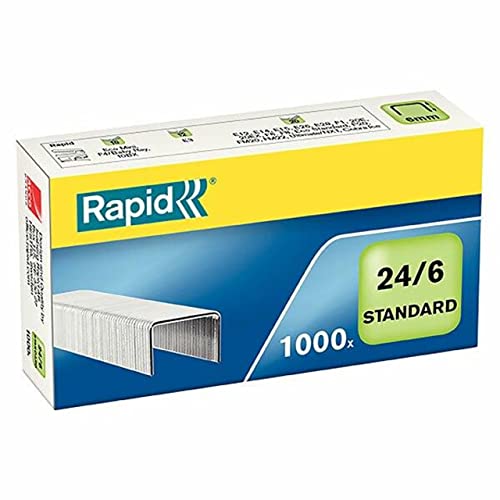 Rapid 24855600 Grapas Standard 1000 unidades, 24/6 mm, 20... - Fournitures Bureau Amazon Espagne à 0.94€