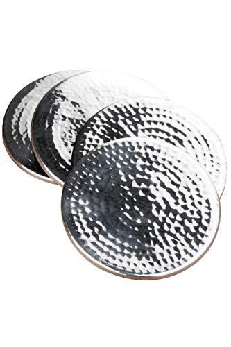 Premier Housewares Coasters - Set of 4, Hammered Stainless... - Bricolage & Outils Amazon Royaume-Uni à 4.19€