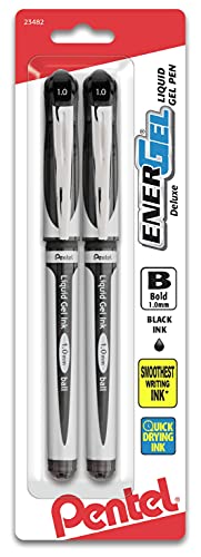 EnerGel Deluxe Stylo gel liquide Bold Line 2/Pkg-Black - Fournitures Bureau Amazon France à 16.19€