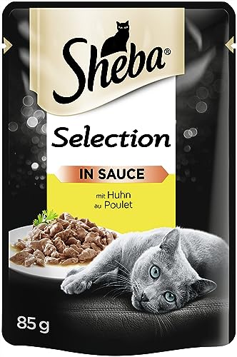 Sheba Selection in Sauce - Comida para Gatos con Pollo, 85 g - Animalerie Amazon Espagne à 1.23€