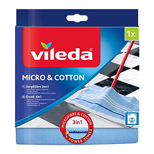 Vileda 129310 Floor Cloth Microfibre and Cotton 3-in-1 - Amazon Royaume-Uni à 2.73€