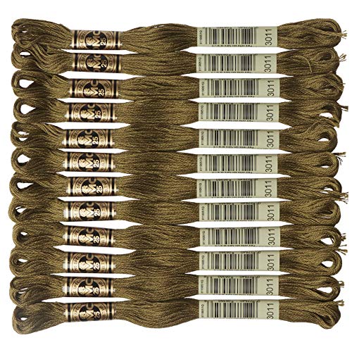 DMC 6-Strand Embroidery Cotton Floss, Dark Khaki Green... - Loisirs Créatifs Amazon Espagne à 19.32€