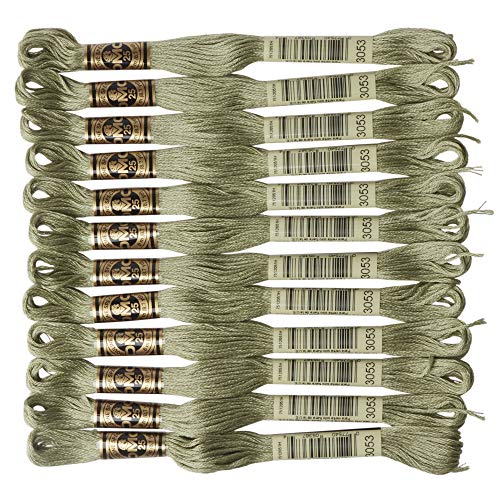 DMC - Fil de Coton à Broder 6 brins - Vert Gris - Loisirs Créatifs Amazon France à 20.66€