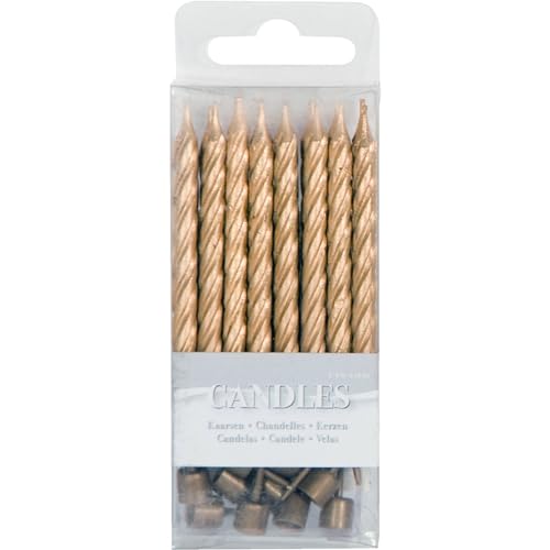 Candeline dorate con base - 16 pezzi - Loisirs Créatifs Amazon Italie à 5.21€