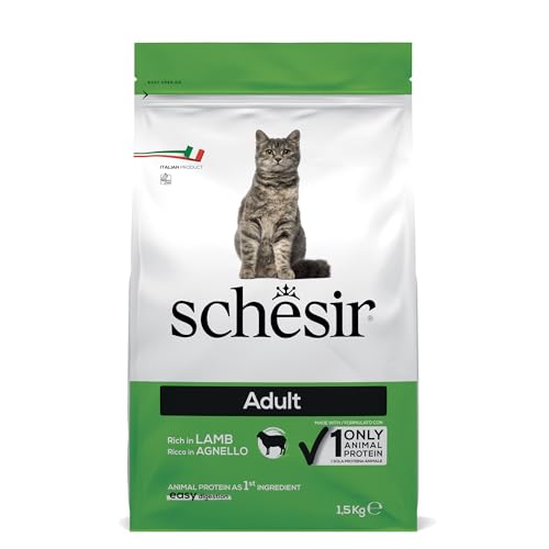 Schesir Cat Adult Nourriture sèche pour Chat Adulte Agneau... - Animalerie Amazon France à 11.53€