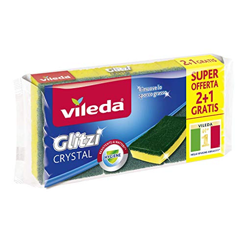 Vileda Glitzi Crystal Lot de 3 éponges de cuisine - Maison & Cuisine Amazon France à 4.47€