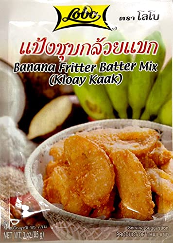Lobo Banana Fritter Batter Mix (Kloay Kaak) 85g - Épicerie Amazon Royaume-Uni à 1.75€