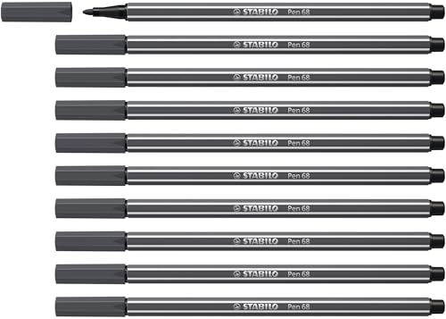 STABILO Pen 68 - Premium Fibre-Tip Pen - Pack of 10 - Deep... - Fournitures Bureau en promo à 5.77€