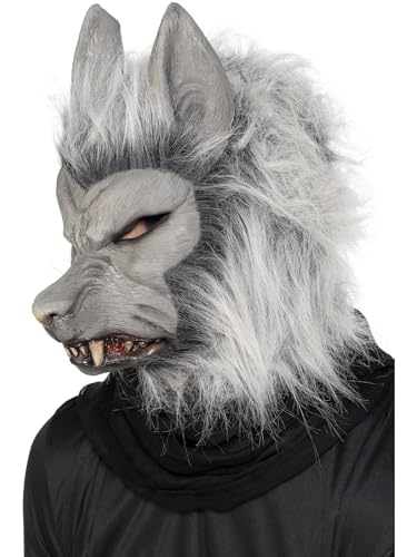 Werewolf Latex Mask, Grey, with Hair & Ears - Beauty & Fragrances Amazon UK à 5.99€