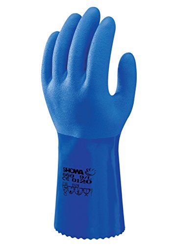 SHOWA 660, PVC coating, chemical, blue, 11/XXL - Maison & Cuisine Amazon Royaume-Uni à 6.35€