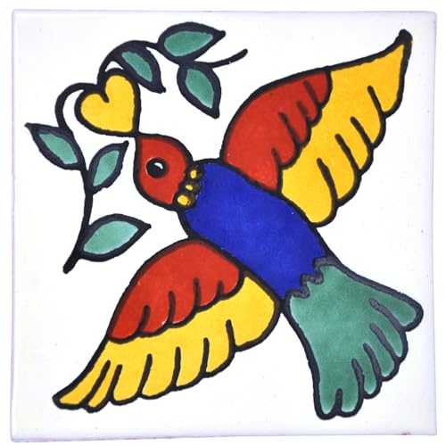 Tumia LAC Azulejos Mexicanos Artesanales de Talavera de... - Maison & Cuisine Amazon Espagne à 2.49€