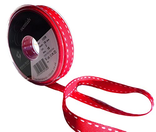 Berisfords Nastro Grosgrain, Poliestere, Rosso/Bianco, 15... - Loisirs Créatifs Amazon Italie à 12.26€