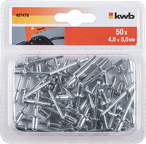 kwb 407478 50 Blind-Nieten/Popnieten, aus Aluminium, mit... - Bricolage & Outils Amazon Allemagne à 1.50€
