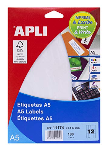 APLI 11174 – Blister avec étiquettes en promo à 2,93€ (-52%) sur Amazon FR
