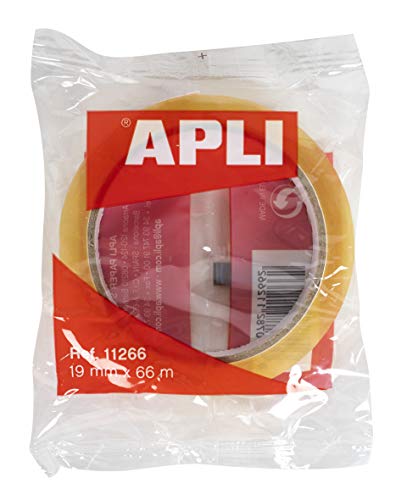 Apli 11266 – Ruban adhésif transparent 19 mm x 66 m en promo à 1,66€ (-52%) sur Amazon FR