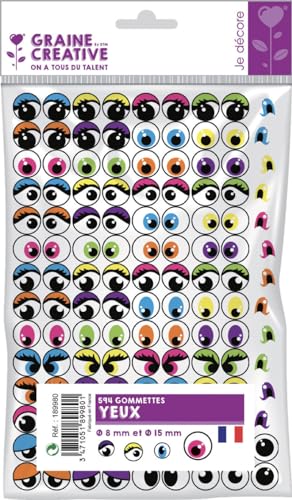 Graine Créative 594 gommettes adhésives - Yeux - Jouets & Jeux Amazon France à 3.16€