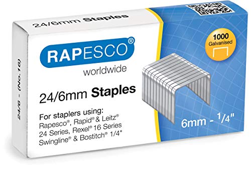 Rapesco S24607Z3 Agrafes Galvanisées de Type 24/6 mm... - Nouvelle promo Amazon à 0.54€