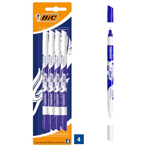 BIC Tintenkiller, 4 Stück, Tintenlöscher schmierfest, Ideal... - Bon plan à 3.63€