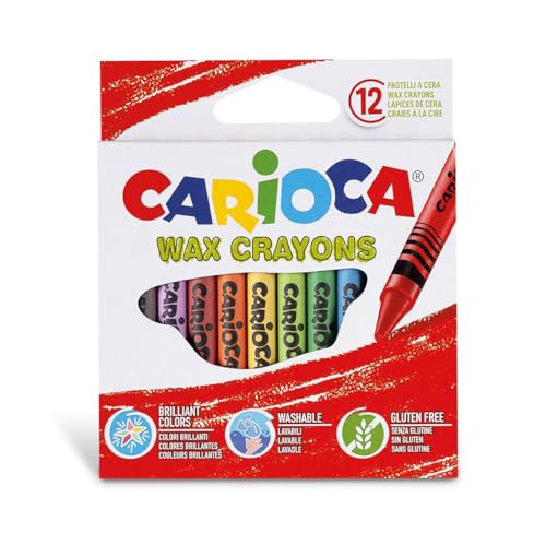 Carioca Pastelli a Cera Lavabili, 12 Pezzi - Auto & Moto en promo à 1.05€