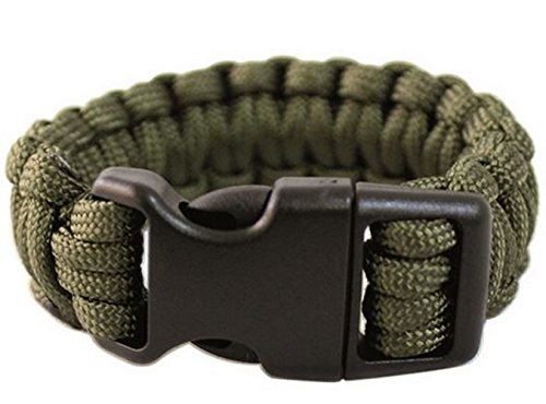 Mil-Tec Paracord Wrist Band 15mm Oliva Taglia M - Mode & Vêtements en promo à 4.93€