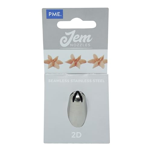 PME JEM Drop Flower Piping Nozzle no. 2D, Plastic, Silver... - Loisirs Créatifs Amazon Royaume-Uni à 1.49€