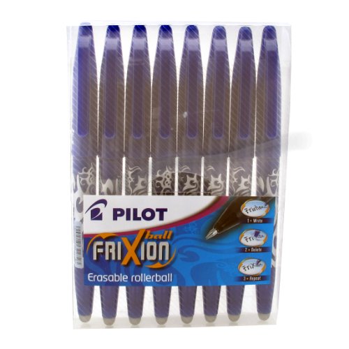 Pilot Frixion Erasable Rollerball 0.7 mm (Pack of 8) - Blue - Sports & Fitness Amazon Royaume-Uni à 12.16€