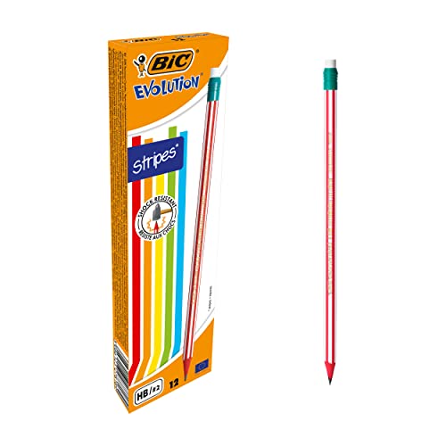 BIC Lápiz Evolución 646 HB con goma de borrar, 12 unidades - Bon plan à 2.87€