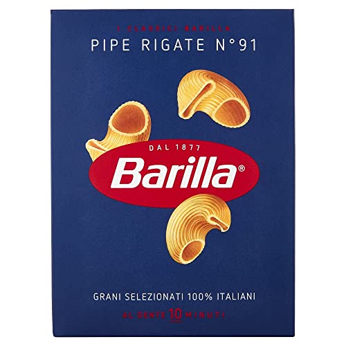 Barilla Classique - Pipe Rigate n. 91 à la semoule de blé... - Épicerie Amazon France à 1.29€