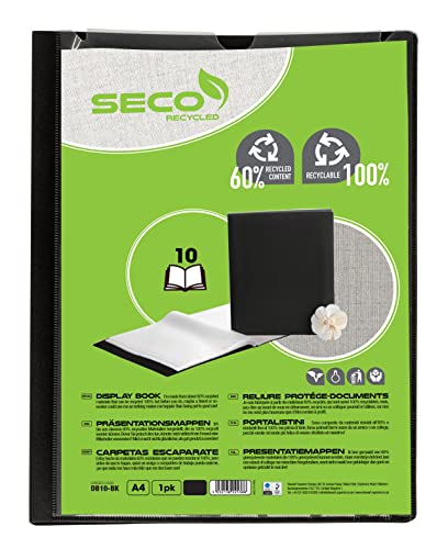 Seco Db10-bk Display Book with 10 Pockets - Black - High-Tech & Électronique Amazon Royaume-Uni à 2.00€