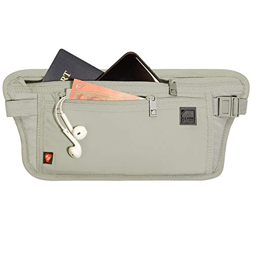 Lewis N Clarks RFID-Blocking Waist Stash Geldgürtel, Beige - Bon plan à 18.21€