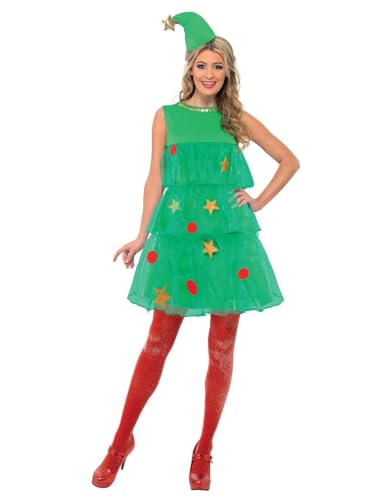 Smiffys Christmas Tree Costume, Green, S - UK Size 08-10 - Mode & Vêtements Amazon Royaume-Uni à 15.99€