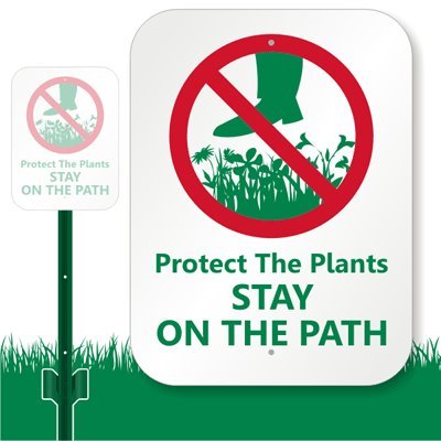 SmartSign 12 x 10 inch “Protect The Plants - Stay On The... - Garden & Outdoor Amazon UK à 16.90€