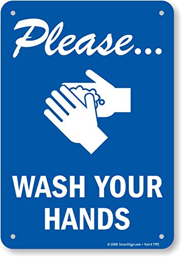 SmartSign "Please Wash Your Hands" Sign | 7" x 10" Plastic - Bon plan à 3.51€