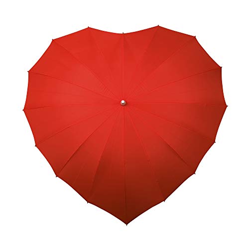 Falconetti Long Parapluie Droit Forme Cœur Rouge –... - Sports & Fitness en promo à 34.90€