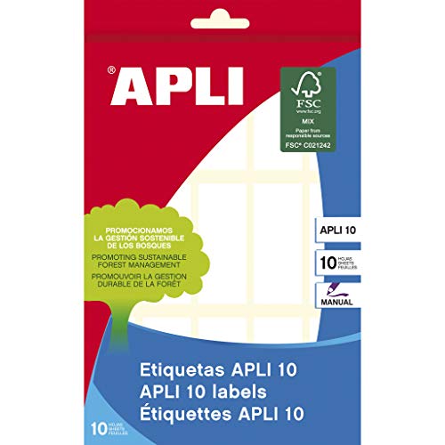 APLI 1642 - Etiquetas blancas (20 x 50) 10 hojas - Fournitures Bureau Amazon Espagne à 1.40€