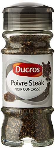 Ducros Poivre Steak Noir concassé 38 g - Épicerie Amazon France à 4.39€