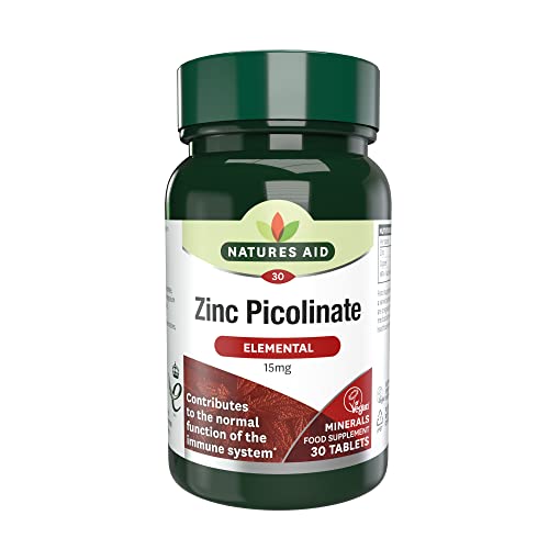 Natures Aid Zinc Picolinate Tablets 15mg - Supports Immune... - Maison & Cuisine Amazon Royaume-Uni à 4.24€