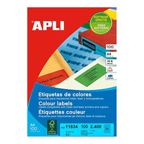 APLI 11834 Etiketten permanent gelb 70,0 x 37,0 mm 100 Blatt - Bon plan à 8.22€