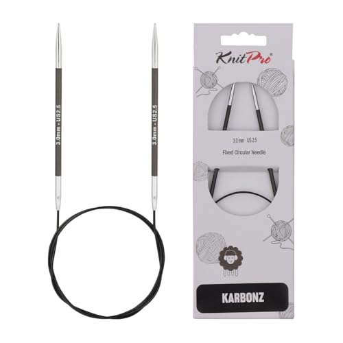 KnitPro - Karbonz (80 cm, 3,00 mm) Aghi a Maglia Circolare... - Amazon Italie à 10.50€