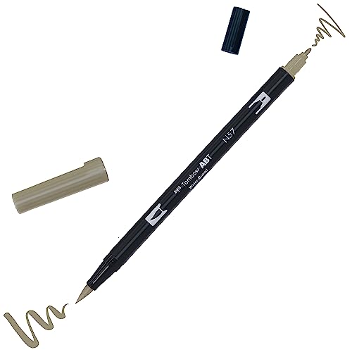 Tombow ABT-N57 Feutre pinceau à 2 pointes Gris - Bricolage & Outils en promo à 3.94€