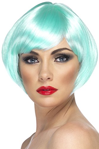 Smiffys 42043 - Babe Perücke Aqua Short Bob mit Pony - Amazon Allemagne à 7.87€