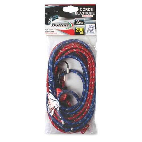 Bottari 18227 Cordes Élastique, 200 cm, 8 mm, Set de 2 - Bon plan à 3.79€
