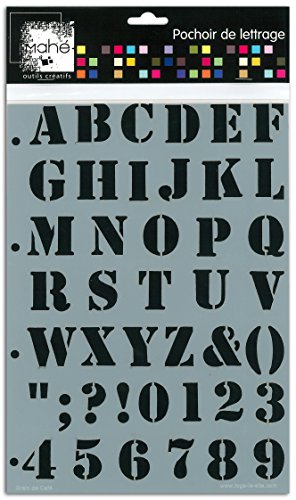Toga LE06 Pochoir alphabet Grain de Café Plastique... - Deal du jour à 8.99€