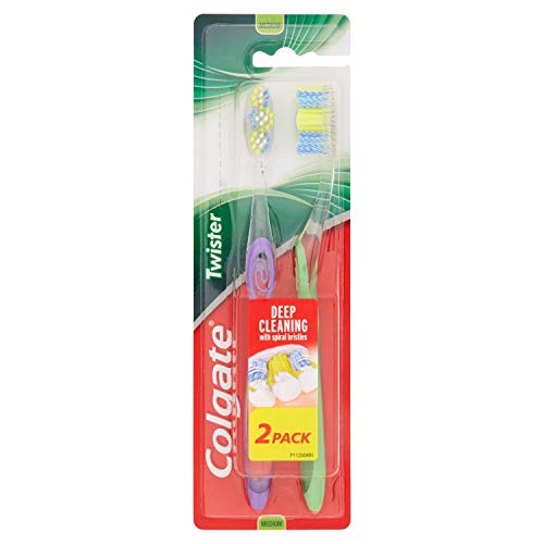 Colgate Palmolive - Brosse à dents Twister, paquet de 1 x 2 - Beauté & Parfums Amazon France à 2.90€