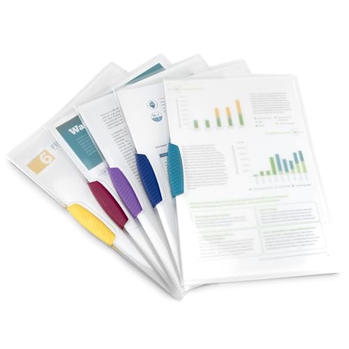 Rapesco 0786 Pivot Clip File, A4, Transparent with Coloured... - Fournitures Bureau Amazon Royaume-Uni à 12.89€