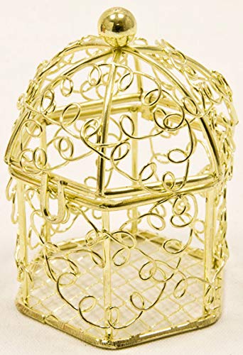 fetes deco france Mini Cage à Oiseaux dorée en promo à 2,60€ (-73%) sur Amazon FR