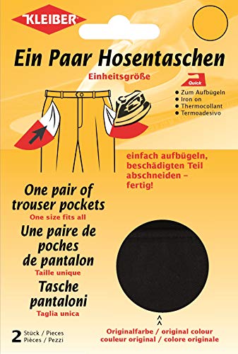 Kleiber 2 Poches Rectangulaires Noir pour Pantalon, Classic - Maison & Cuisine Amazon France à 8.88€