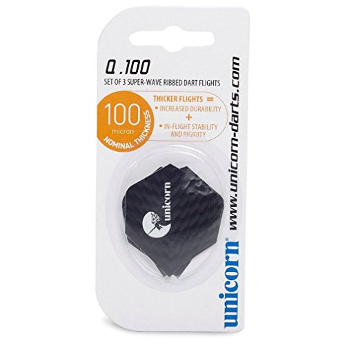 Unicorn Dart Flights | Textured Wave Black Design |... - Maison & Cuisine Amazon Royaume-Uni à 0.95€