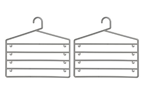 Premier Housewares Plastic Trouser Organiser - Grey, Set of... - Amazon Royaume-Uni à 2.99€