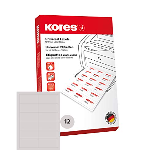 Kores Universal-Etiketten, 105 x 48 mm, 100 Blatt, weiß - Amazon Allemagne à 11.02€